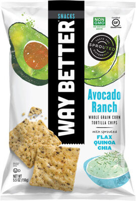 Avocado Ranch Whole Grain Corn Tortilla Chips, Avocado Ranch