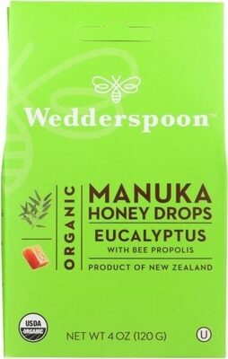 Eucalyptus Organic Manuka Honey Drops, Eucalyptus
