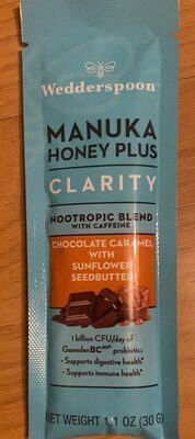 Chocolate Caramel With Sunflower Seedbutter Manuka Honey Plus Clarity, Chocolate Caramel With Sunflower Seedbutter