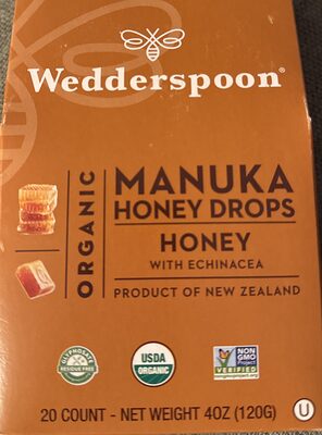 Honey Organic Manuka Honey Drops, Honey