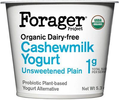 Unsweetened Plain Organic Dairy-Free Probiotic Cashewmilk Yogurt Plant-Based Yogurt Alternative, Unsweetened Plain
