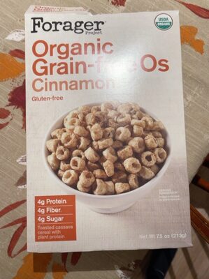 Cinnamon Organic Grain-Free Os Toasted Cassava Cereal With Plant Protein, Cinnamon
