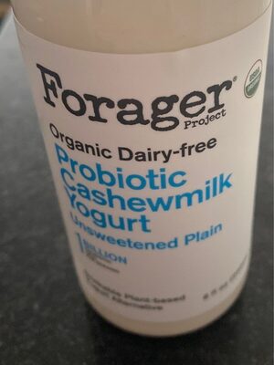 Unsweetened Plain Organic Dairy-Free Probiotic Cashewmilk Yogurt Drinkable Plant-Based Yogurt Alternative, Unsweetened Plain
