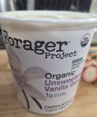 Organic Dairy-Free Unsweetened Vanilla Bean Cashewmilk Yogurt, Unsweetened Vanilla Bean