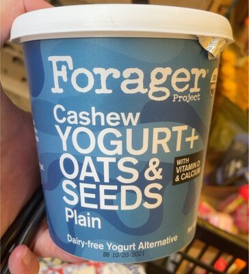 Plain Dairy-Free Cashew Yogurt + Oats & Seeds Yogurt Alternative, Plain