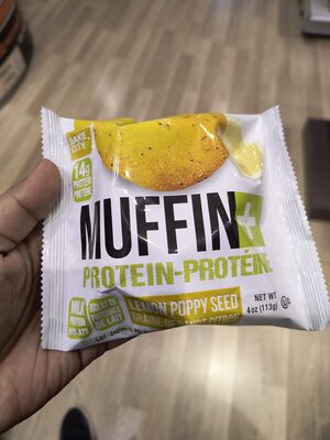 Lemon Poppy Seeds Flavored Muffin + Protein, Lemon Poppy Seeds