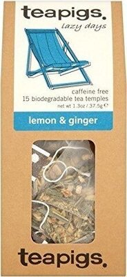 Lemon & Ginger Caffeine-Free Tea Temples, Lemon & Ginger