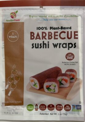 100% Plant-Based Barbecue Sushi Wraps, Barbecue