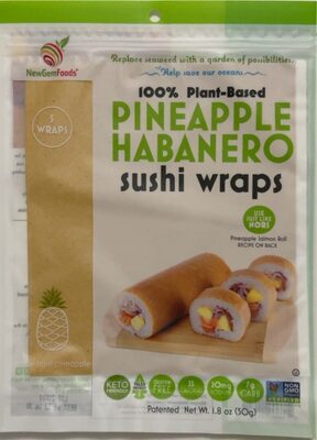100% Plant-Based Pineapple Habanero Sushi Wraps, Pineapple