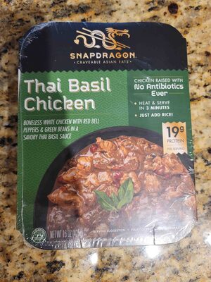 Thai Basil Chicken Boneless White Chicken With Red Bell Peppers & Green Beans In A Savory Thai Basil Sauce, Thai Basil Chicken