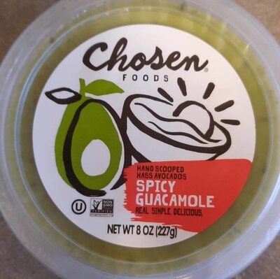 Spicy Guacamole Hand Scooped Hass Avocados, Spicy Guacamole