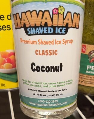 Coconut Premium Shaved Ice Syrup, Coconut