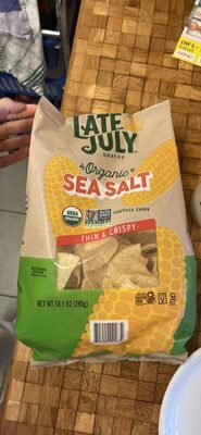 Late July Sea Salt Organic Tortilla Chips, 10.1 Oz Bag