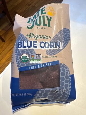 Late July Blue Corn Organic Tortilla Chips, 10.1 Oz Bag