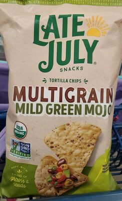 Late July Snacks, Organic Mild Green Mojo Tortilla Chips, 7.5-oz. Bag