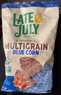 Late July Snacks, Organic Multigrain Blue Corn Tortilla Chips, 7.5-oz. Bag