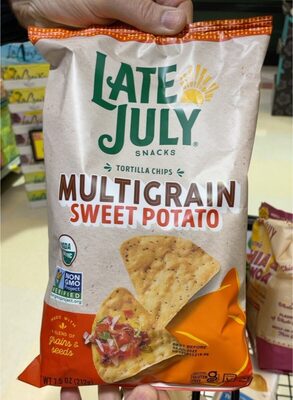 Late July Sweet Potato Multigrain Organic Tortilla Chips, 7.5 Oz Bag