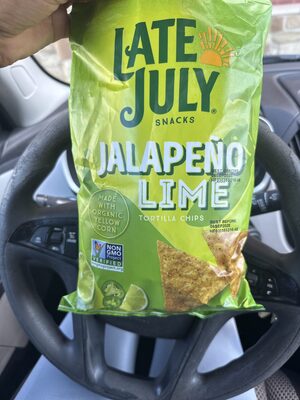 Late July Snacks Jalapeno Lime Tortilla Chips, 7.8 OZ Bag