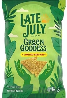 Late July Snacks, Green Goddess Tortilla Chips, 7.8-oz. Bag