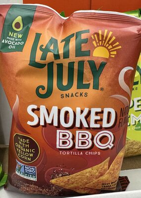 Late July Snacks Smoked BBQ Tortilla Chips, 6 Oz Bag