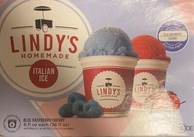Lindy's Blue Raspberry/Cherry Combo Italian Ice