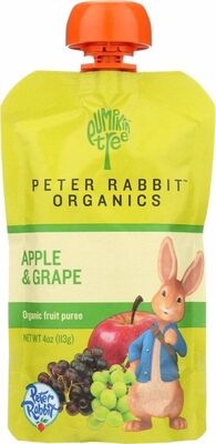 Apple & Grape Organic Fruit Puree, Apple & Grape
