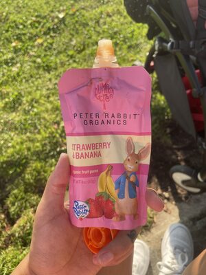 Strawberry & Banana Organic Fruit Puree, Strawberry & Banana