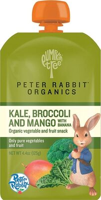 Banana, Mango, Broccoli & Kale Organic Fruit & Vegetable Puree, Banana, Mango, Broccoli & Kale