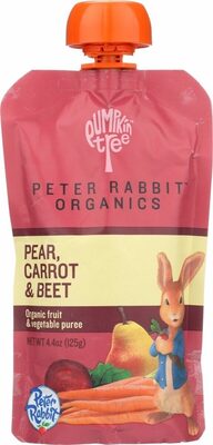 Pear, Carrot & Beet Organic Fruit & Vegetable Puree, Pear, Carrot & Beet