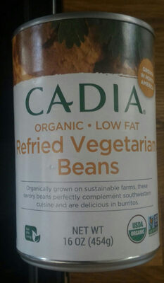 Refried Vegetarian Organic Low Fat Beans, Refried Vegetarian