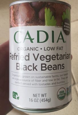 Refried Vegetarian Black Organic Low Fat Beans, Refried Vegetarian Black