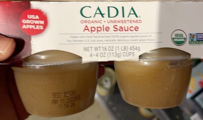 Unsweetened Organic Apple Sauce, Unsweetened
