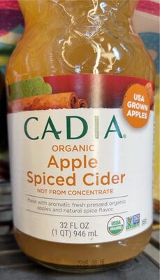 Apple Spiced Organic Cider, Apple Spiced