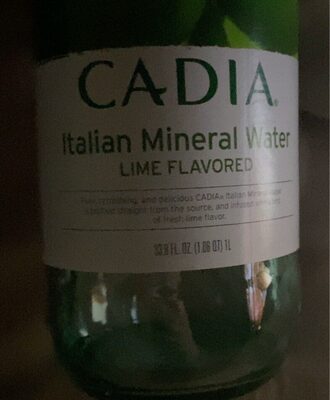 Cadia, Sparkling Italian Mineral Water, Lime, Lime