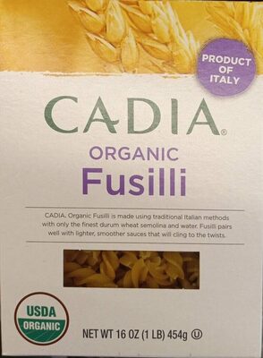 Organic Pasta, Fusilli