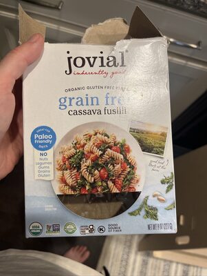 Grain Free Organic Gluten Free Pasta, Cassava Fusilli
