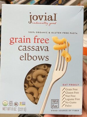 Grain Free Organic Gluten Free Pasta, Cassava Elbows