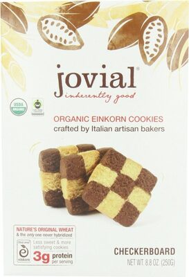Checkerboard Organic Ancient Grain Einkorn Cookies, Checkerboard