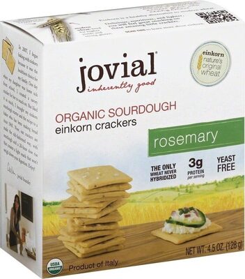 Rosemary Organic Sourdough Einkorn Crackers, Rosemary