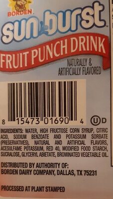 Fruit Punch Drink, Fruit Punch