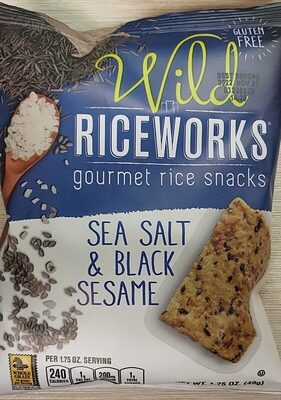 Wild Sea Salt & Black Sesame Gourmet Rice Snacks, Sea Salt & Black Sesame