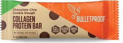 Chocolate Chip Cookie Dough Flavored Collagen Protein Bar, Chocolate Chip Cookie Dough