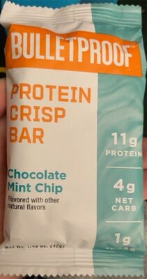 Chocolate Mint Chip Protein Crisp Bar, Chocolate Mint Chip