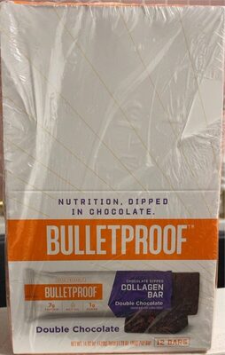 Double Chocolate Chocolate Dipped Collagen Bars, Double Chocolate