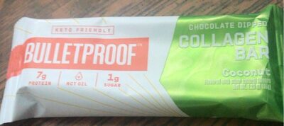 Coconut Flavored Chocolate Dipped Collagen Bar, Coconut