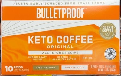Medium Roast Original 100% Arabica Keto Coffee Pods, Original