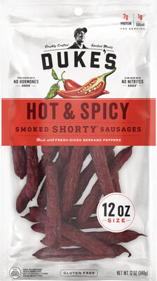 Hot & Spicy Smoked Shorty Sausages, Hot & Spicy