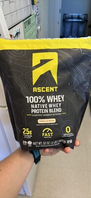 Vanilla Bean Flavored Whey Protein Powder Blend, Vanilla Bean