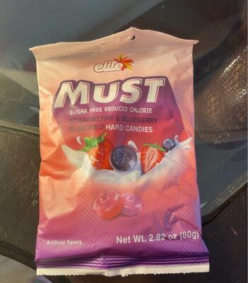 Strawberry & Blueberry Flavored Sugar Free Hard Candies, Strawberry; Blueberry