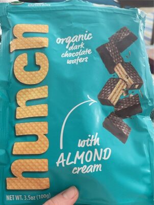 Organic Dark Chocolate Wafers With Almond Cream, Almond Cream